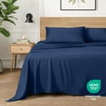 thumbnail image 2 of Ivy Union Microfiber Sheet Set - 3-Pieces - Breathable - Deep Pocket, Twin, Dark Blue, 2 of 10