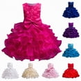 thumbnail image 4 of mgoYE Party Dress for Girls Flower Girl's Dress Princess Puffy Tulle Dresses Bridesmaid Wedding Communion Birthday Party Pageant Maxi Prom Gown for Kids(Hot Pink,5-6 Years), 4 of 4