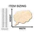 thumbnail image 2 of Unfinished Wood Thought Bubble Shape - Craft - up to 46" DIY 20" / 1/8", 2 of 3