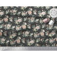 thumbnail image 3 of Soimoi Cotton Duck Fabric Dot,Leaves & Peony Floral Print Sewing Fabric Yard 42 Inch Wide, 3 of 3