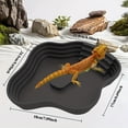 thumbnail image 3 of HLONK All-in-One Reptile Bathing Pool & Feeding Dish with Ramp - Heavy-Duty  Easy-Clean Design  Open-Top Habitat for Tortoises  Lizards  Bearded Dragons  Snakes  Hamsters - Dishwasher Saf, 3 of 4