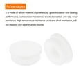 thumbnail image 4 of Tapones de agujero de silicona Uxcell con bloqueo a presión, tapa de panel redonda de 32.6mm blanca, 2 piezas, 4 of 7