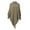 Khaki, variant on Turtleneck Poncho Cape Shawl Knitted Sweater Wrap Pullover Top Coat with Fringes Hem for Women