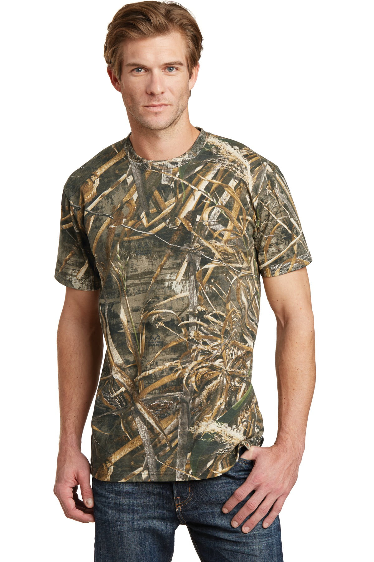 Russell Mens Camo T-Shirt Realtree Xtra Max 5 AP Cotton Hunting S-XL 2X 3X NEW 