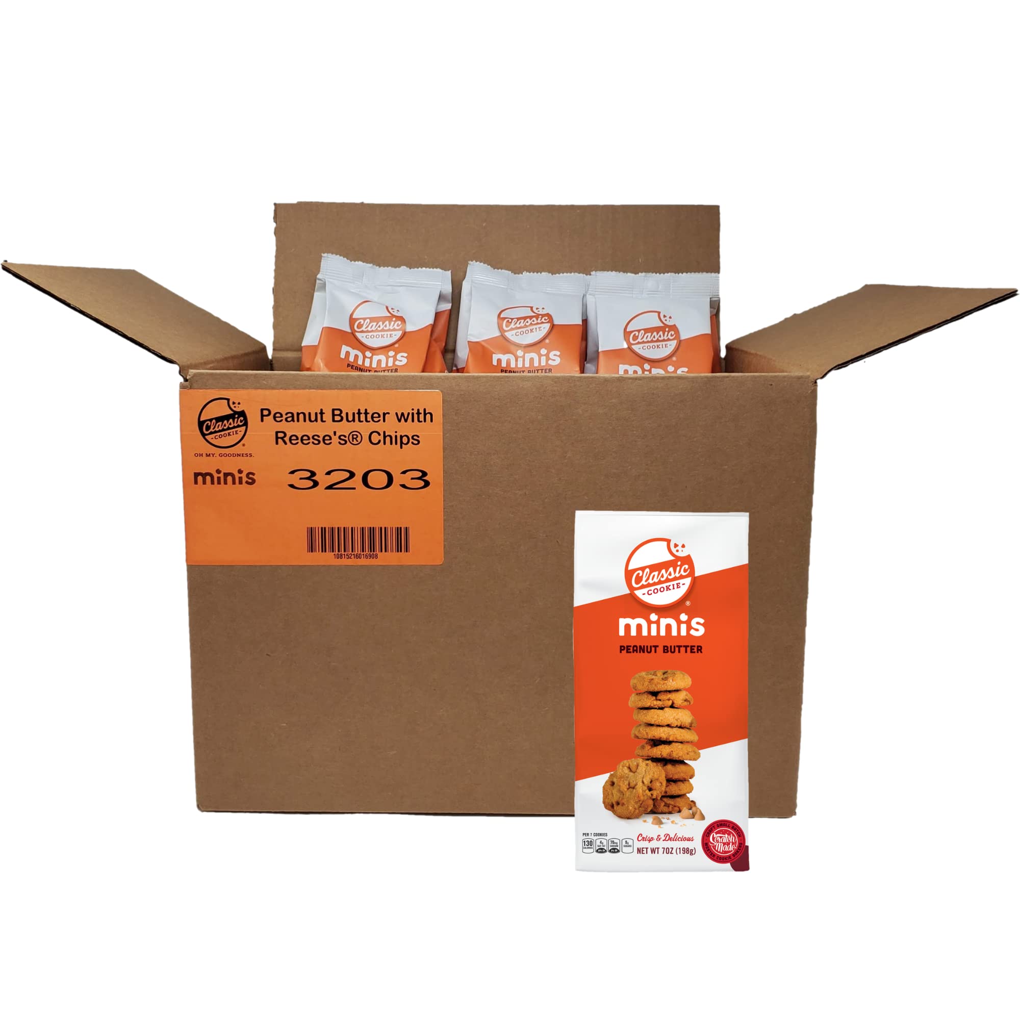 Classic Cookie Minis Crispy Peanut Butter Cookies made with Reese's