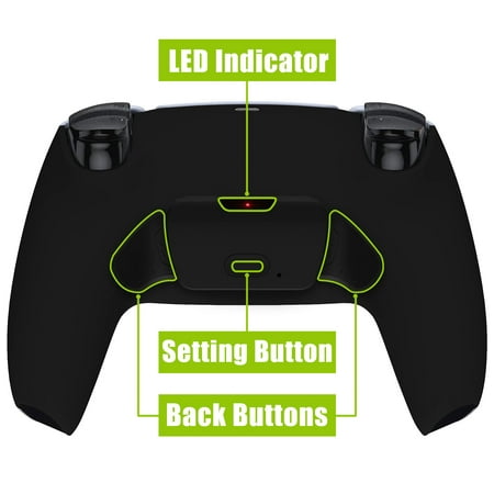 eXtremeRate Black Back Paddles Programable Rise 2.0 Remap Kit for PS5 Controller BDM-010/020, Upgrade Board & Redesigned Back Shell & Back Buttons Attachment for PS5 Controller - NOT A Controller