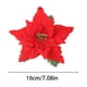 thumbnail image 3 of Christmas Poinsettia Floral Bouquet Artificial Flower Stems with 5 Fork Design Realistic Plastic Greenery for Home Holiday Table Centerpiece Wedding Party Decorations, 3 of 6