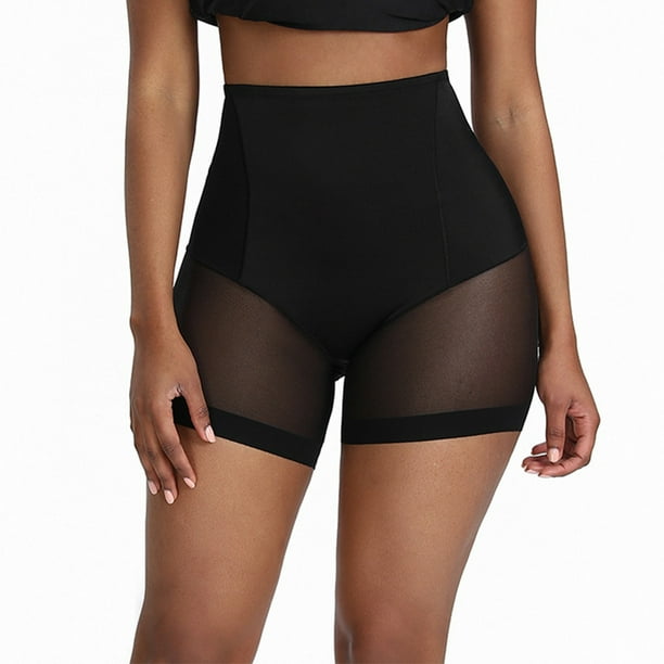 Fajas de cintura para mujer, pantalones cortos con control de , ropa interior moldeadora sin costuras, bragas de muslo, levantador de glút Negro L Baoblaze Bragas moldeadoras de mujer