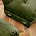 thumbnail image 5 of Large Modern 2-Seater Velvet Sofa with Bolstered Armrests, Waist & Throw Pillows, Comfortable Upholstered Couch for Living Room, Office, Bedroom, Olive Green, 5 of 8