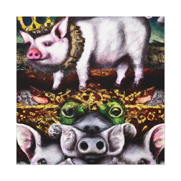 Pigs in Baroque Style - Canvas