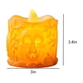 thumbnail image 3 of Fmbmuo Warm Light Halloween-Themed Flameless Led Candles , Outdoor Indoor Orange Thanksgiving Ornament , For Home Party Holiday Desktop Decor, 3 of 8