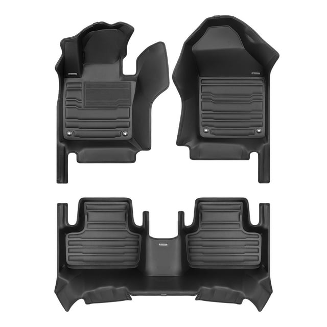TuxMat - For Volvo XC60 2018-2026 Models - Custom Car Mats - Maximum Coverage, All Weather, Laser Measured - This Full Set Includes 1st and 2nd Rows