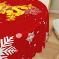 thumbnail image 6 of Nanqianyi 70 Inches Round Tablecloth Waterproof Christmas Snowflakes Table Cover for Indoor and Outdoor, Party Table Decoration, Red, 6 of 9