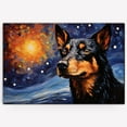 thumbnail image 3 of Australian Kelpie Dog Canvas Van Gogh Starry Night Wall Art Gifts Canvas Wall Art Frame Music Artist Customized Canvas Framed Photo Art Work For The Bedroom(Gifts For Dog Lover ), 3 of 6