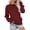 Wine, variant on BXINGOHAI Women's Thin Fleece Sweatshirts Solid Long Sleeve Blouse With Kangaroo Pocket Crewneck Pullover Tops Fall Winter Sweatshirt Under $10 Pink,S