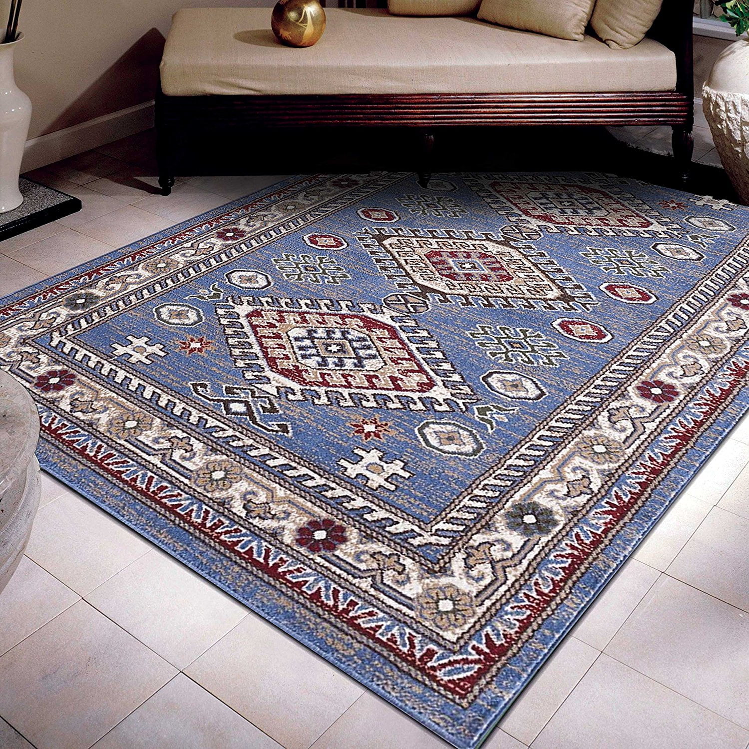 A2Z Qashqai 5576 Traditional Eastern Medallion Boho Pattern Bedside