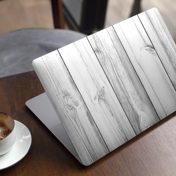 DesignSkinz White & Gray Wood Planks Full-Body Skin Decal Wrap Cover for MacBook 12" Retina (A1534)