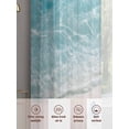 thumbnail image 6 of Summer Ocean Sheer Curtains 72 Inch Long 2 Panels, Beach Nautical Blue Butterfly Bug Light Filtering Rod Pocket Curtains, Sheer Voile Drapes for Living Room Bedroom, 52"x72", 6 of 8