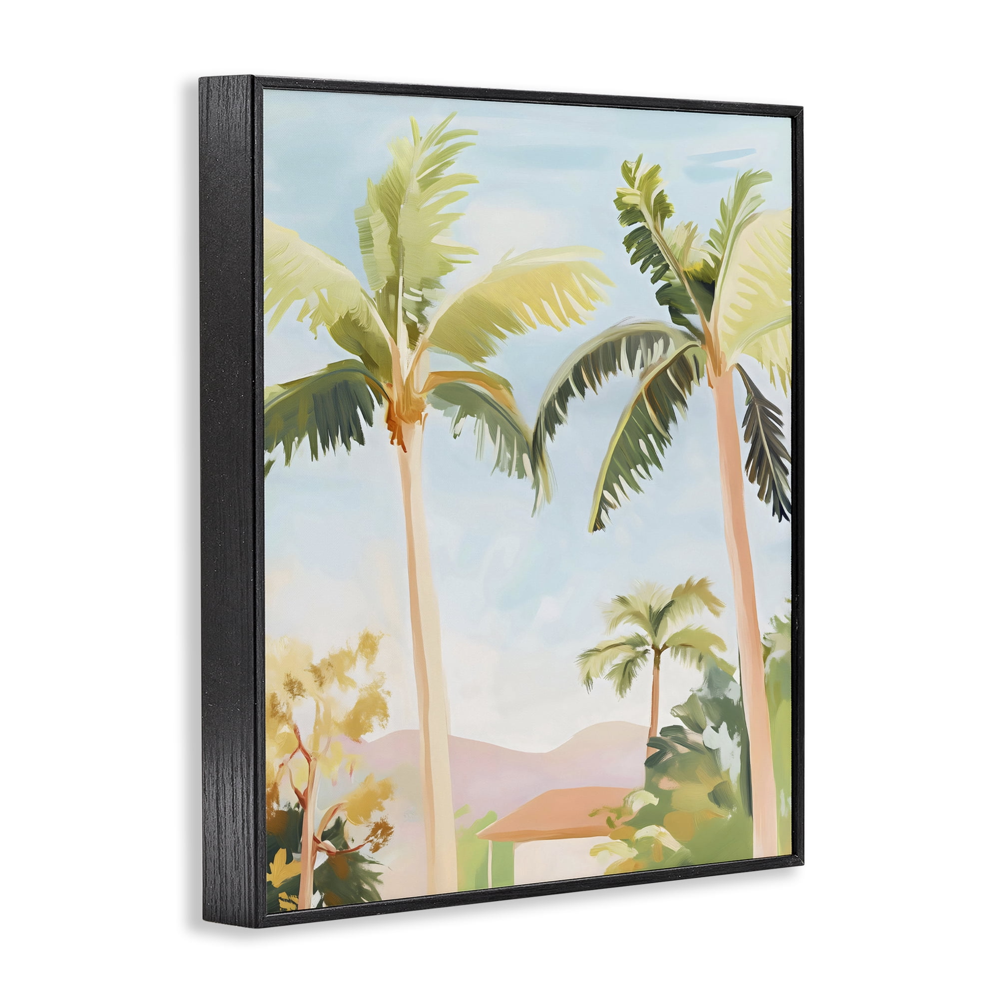 Stupell Industries Rising Above Tropical Palms Black Framed Giclee Art, design by The Prints Vibe