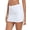 White, variant on Women's High Waisted Swim Skirt Sporty Skort Bathing Suit Skirt Black Swimsuit Skirt Tankini Bottoms with Shorts