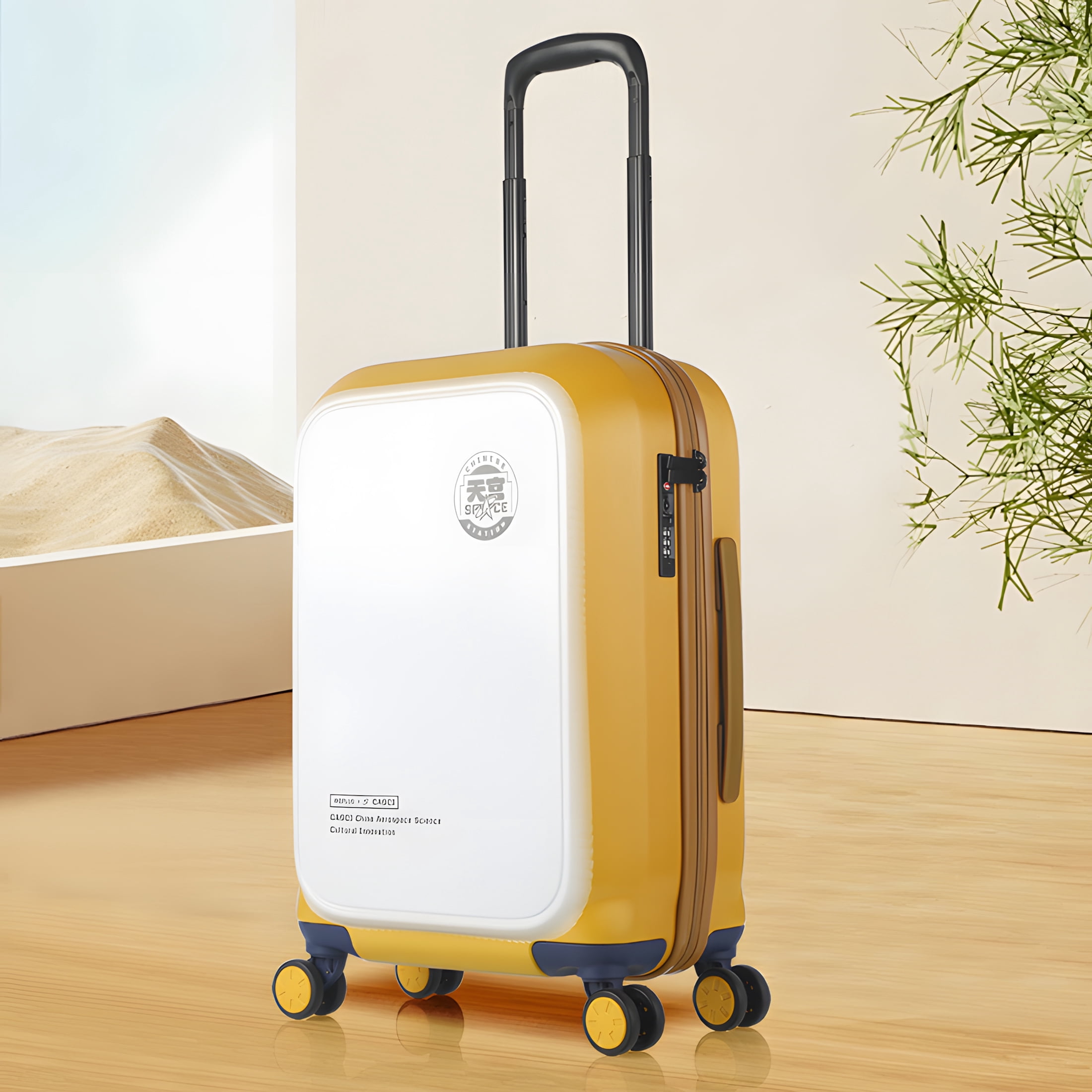 WEPLUS Luggage Sets 4 Piece,20" Hardside Carry-On Luggage, Hardshell Suitcase With Wheels, With Scratch-Resistant Surface, Four Multi-directional Wheels