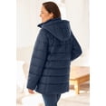 thumbnail image 3 of Woman Within Plus Size Hands-Free Puffer Coat, 3 of 5
