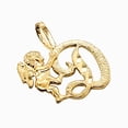 thumbnail image 2 of Genuine 14k Yellow Gold 0.59" Cherub Script Initial Letter D Necklace 16", 18", 20", 22" Trendy Charm Initial Necklaces for Women, 2 of 8