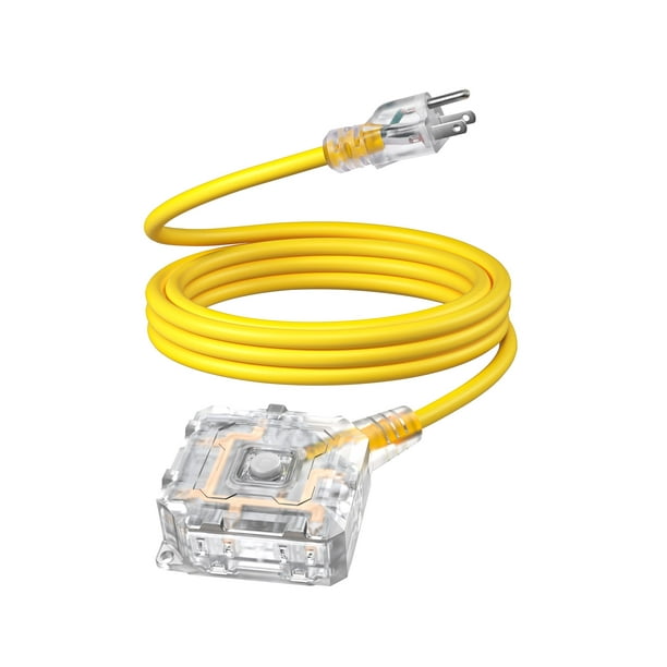 Cable de extensión DEWENWILS de 10 pies para exteriores, resistente, 15 A/125 V