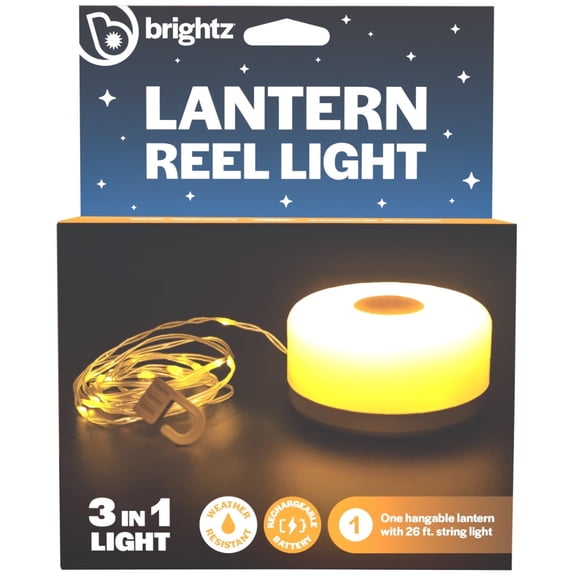 Brightz Lantern Reel Light – Rechargeable LED String & Camp Lantern Combo