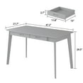 thumbnail image 3 of MONSLIPA Industrial Modern Wooden Desk with Storage Drawers, Office Computer Desk and Home Office Desk with Sturdy Wood Legs, 47" Long (Walnut), 3 of 7