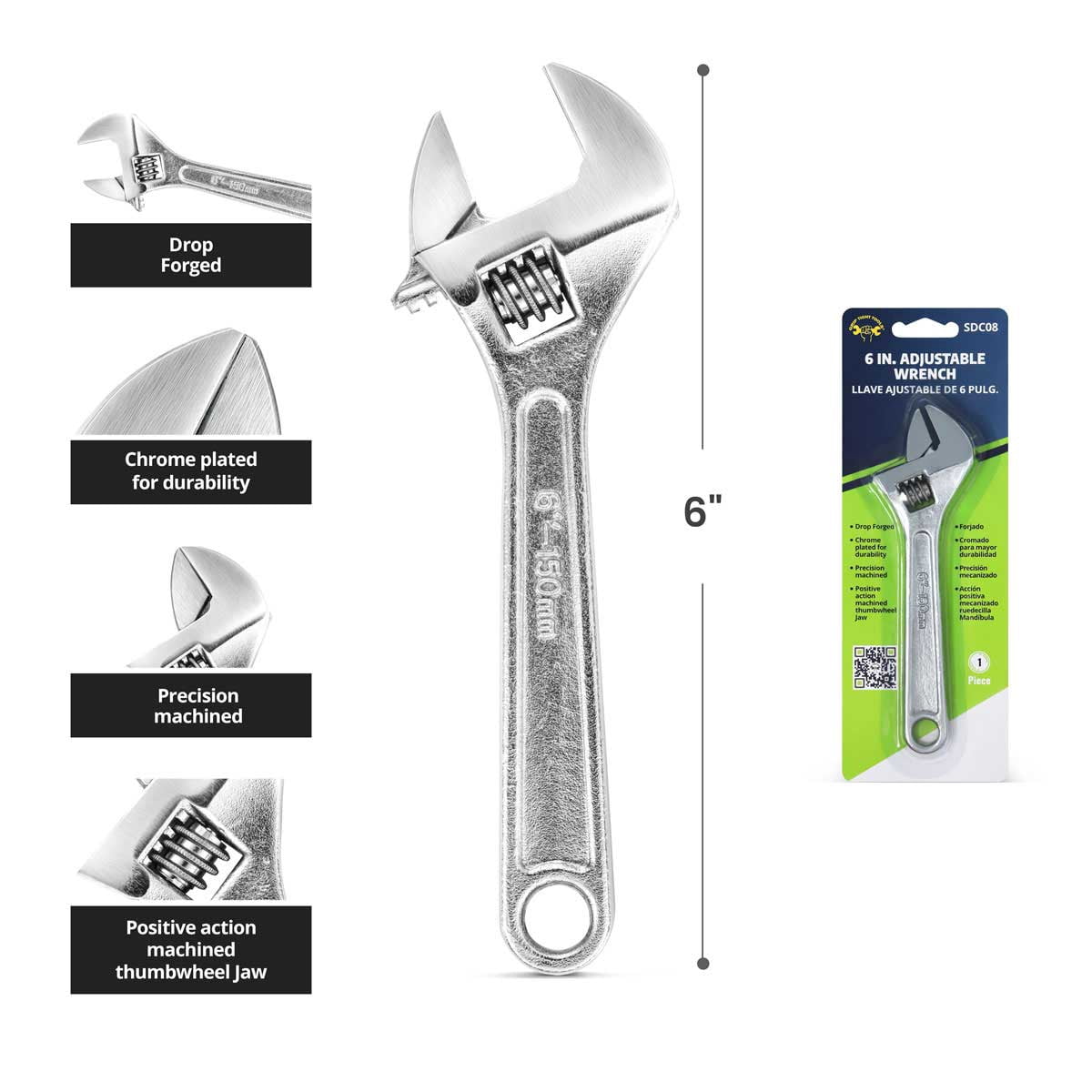 6 in. Adjustable Wrench