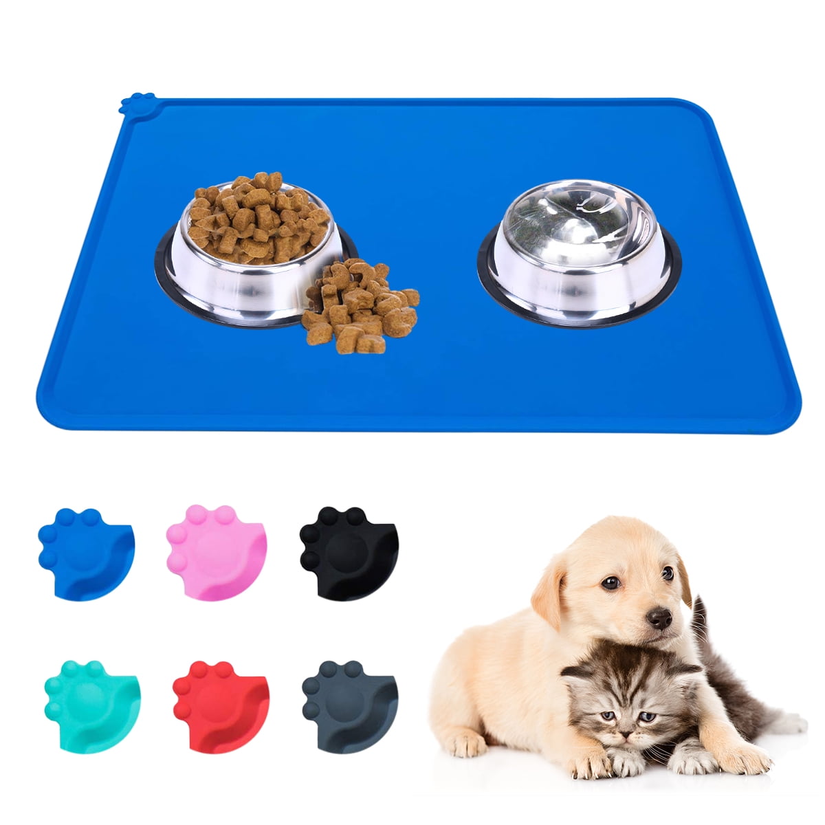 MontVoo-Absorbent Pet Feeding Mat-No Stains Quick Dry Dog Mat for Food and  Water Bowl-Rubber Backing Dog Food Mat Dog Water Dispenser Mat-Dog