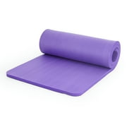 CAP High Density NBR Foam 1-inch Thick Exercise Yoga Mat with Carry Strap, 71"x24"x1" (25.4mm Thick), Purple