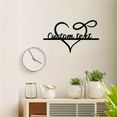 thumbnail image 1 of Arte de pared de metal personalizado | Decoración personalizada con iniciales y fecha en forma de corazón | Colgante Moderno y Duradero para Sala de Estar Dormitorio Entrada | Regalo para parejas, 1 of 6