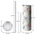 thumbnail image 5 of 20oz Pioneer Flower Floral Print Pattern Skinny Tumblers Stainless Steel Tumbler with Lid and Straw,Vacuum Insulated Double Wall Travel Tumbler Cups with Cleaning Brush for Coffee,Tea, 5 of 6