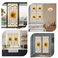 thumbnail image 7 of Vintage Sunflower Window Privacy Film,Wooden Yellow Summer Botanical Floral Retro Static Cling UV Sun Blocking Heat Control Window Tint Day and Night,Non-Adhesive One Way Privacy Cover 35.4''x78.7'', 7 of 7