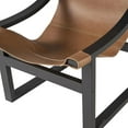 thumbnail image 6 of Lima Natural Top Grain Leather Sling Chair with Black Solid Wood Frame, 6 of 8