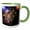 Green/White, variant on 3drose, Tiger in Fantasy Background, 15oz Mug