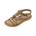 thumbnail image 2 of Bohemia Dress Sandals for Women, Bohemia Womens Sandals, Womens Orthopedic Shoes, Womens Sandals Arch Support Summer Beach Sandals Comfort Walking Shoes Bohemian Flip Flops Sandals for Women, Khaki 7, 2 of 9