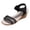 Black, variant on Platform Espadrilles Wedge Sandals for Women Strappy Closed Toe Ankle Wrap Dressy Heels Comfortable Summer Daily Shoes Black Size 9.5