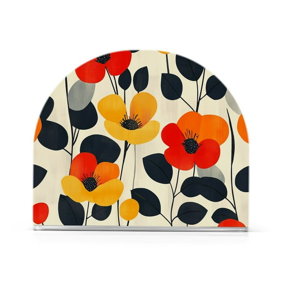 Yayeee Napkin Holder for Table Kitchen Paper Tissue Organization, Floral Pattern