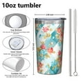 thumbnail image 4 of Pioneer Flower 10oz Tumblers Stainless Steel Tumbler with Lid and Straw,Vacuum Insulated Double Wall Travel Tumbler Cups with Cleaning Brush for Coffee, Tea, 4 of 4