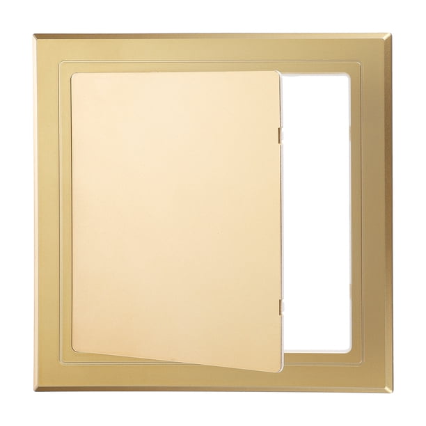 Panel de acceso autoadhesivo de 5x5 pulgadas (120x120mm), puertas de acceso de plomería de ABS, cubierta fácil para agujeros en la pared, tono dorado