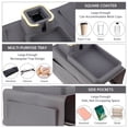 thumbnail image 4 of Couch Cup Holder Tray Non-Slip Sofa Armrest Tray Silicone Sofa Cup Holder Multifunctional Couch Armrest Tray Grey Couch Caddy with Cup Holder for Cups Glasses Remote Control Phone, 4 of 9