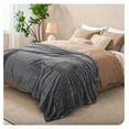 thumbnail image 2 of Textured Fleece Microplush Blanket - Throw Travel Size - Lightweight Blanket for Bed, Sofa, Couch, Camping, and Gifts - Ultra Soft Warm (Throw/Travel, Waffle Grey), 2 of 7