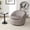 Gray, variant on Fabric Barrel Chair | 360° Swivel for Flexible Seating in Living Rooms | Premium Fabric with Round Metal Base | Solves the Problem of Uncomfortable Long - term Sitting