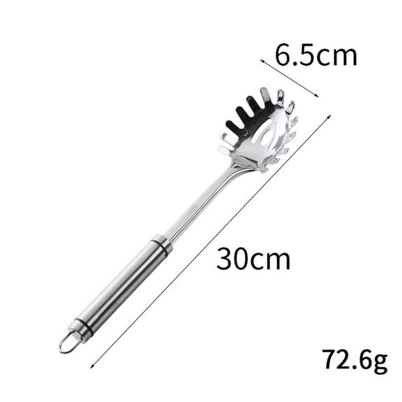 Stainless Steel Kitchen Utensil Set | Cooking Tools with Non-Scratch Spatula, Turner & Skimmer | Long Handle Cookware Accessories for Non-Stick Pans