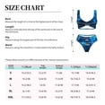 thumbnail image 2 of Kdxio Ice Blue Fire Wolf Print Women's 2 Piece High Waisted Wrap Spaghetti Strap Summer Swimsuit Bikini Set-XX-Large, 2 of 5