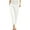 White, variant on Elastic Waist Women Casual Pants Capri Ankle Trousers