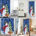 thumbnail image 2 of Navy Blue Snowman Shower Curtain Set with Hooks, Christmas Balls Tree Gift Snowflake Waterproof Fabric Bathroom Curtains Decor Home Accessories,72X 96 Inch Extra Long, 2 of 9
